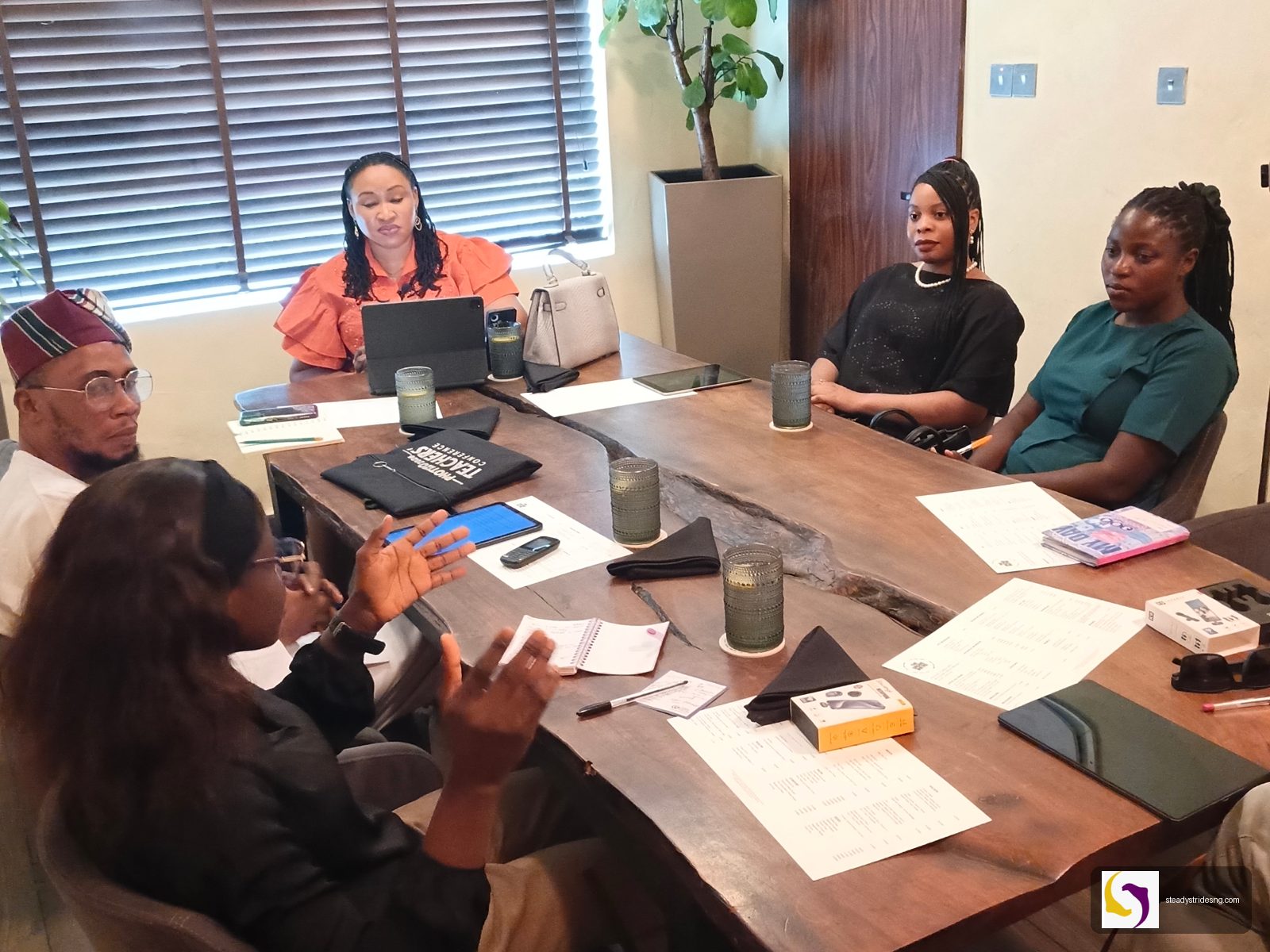 Guests in discussion during the WiN Afrika Breakfast Meeting in Ikeja, Lagos