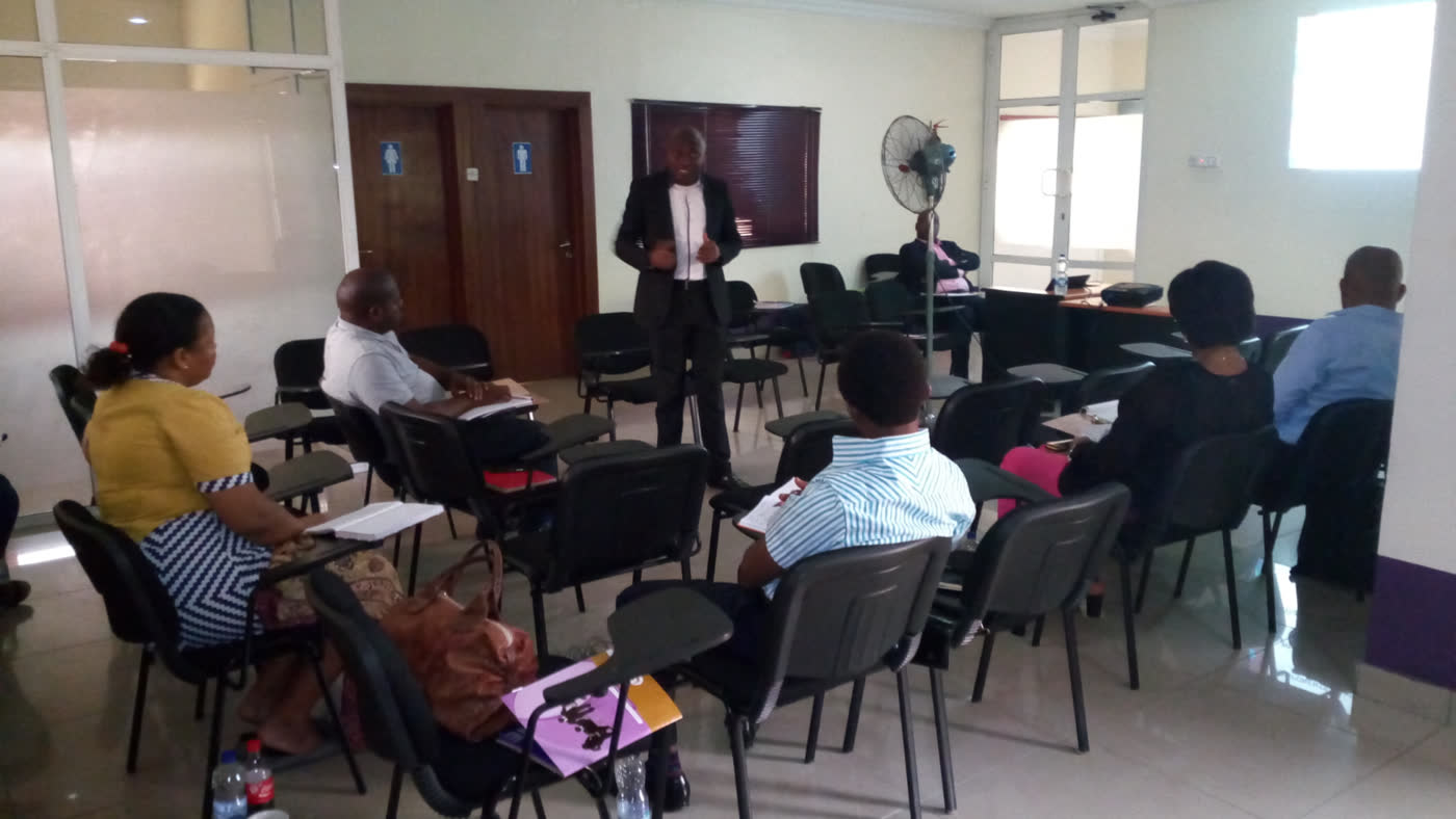 Facilitator leading an in-house training session for professionals